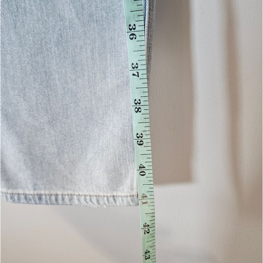 American Eagle Outfitters Light Gray Distressed Straight-Leg Jeans - Picture 9 of 12